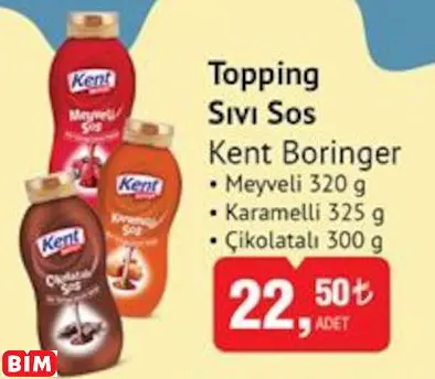KENT BORİNGER TOPPİNG  SIVI SOS